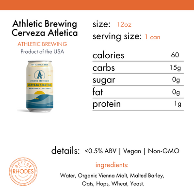 Athletic Brewing Cerveza Atletica Non-Alcoholic Lager | 6-pack