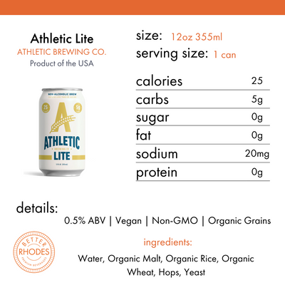 Athletic Lite Non-Alcoholic Light Beer | 6-pack