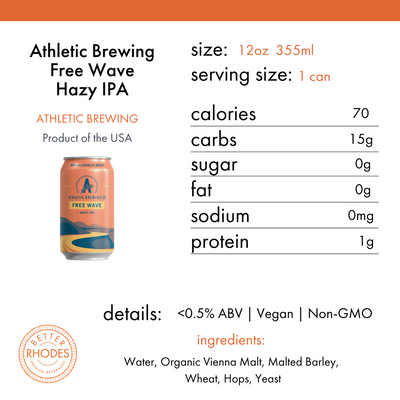 Athletic Brewing Free Wave Hazy Non-Alcoholic IPA | 6-pack