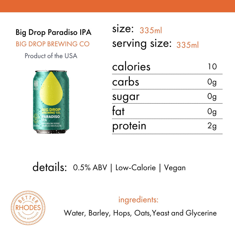 Big Drop Brewing Non-Alcoholic Paradiso IPA | 6-pack