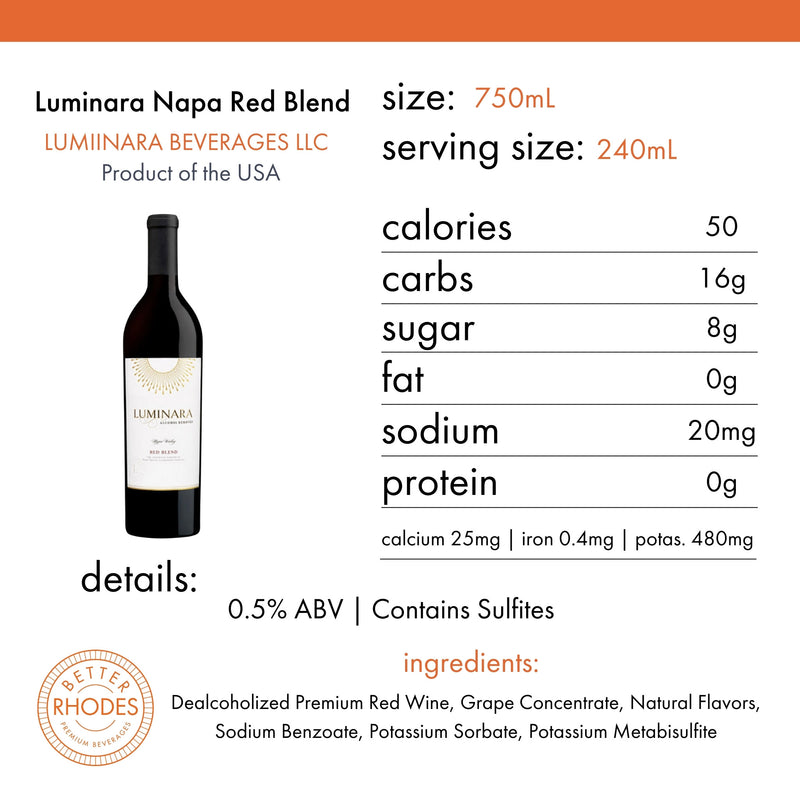 Luminara Non-Alcoholic Napa Red Blend 2020