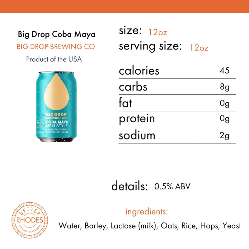 Big Drop Brewing Non-Alcoholic Coba Maya | 6-pack