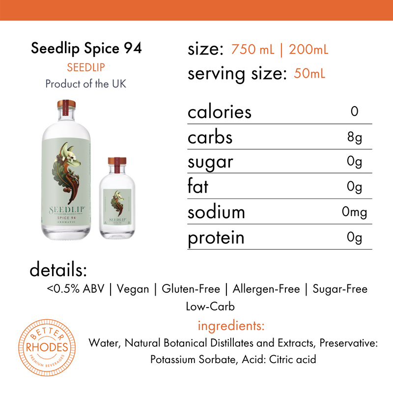 Seedlip Spice 94 Non-Alcoholic Spirit