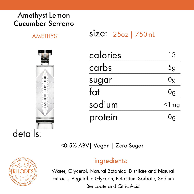 Amethyst Non-Alcoholic Lemon Cucumber Serrano