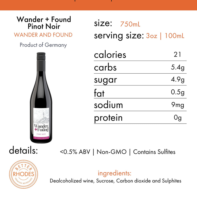 Wander + Found Non-Alcoholic Pinot Noir